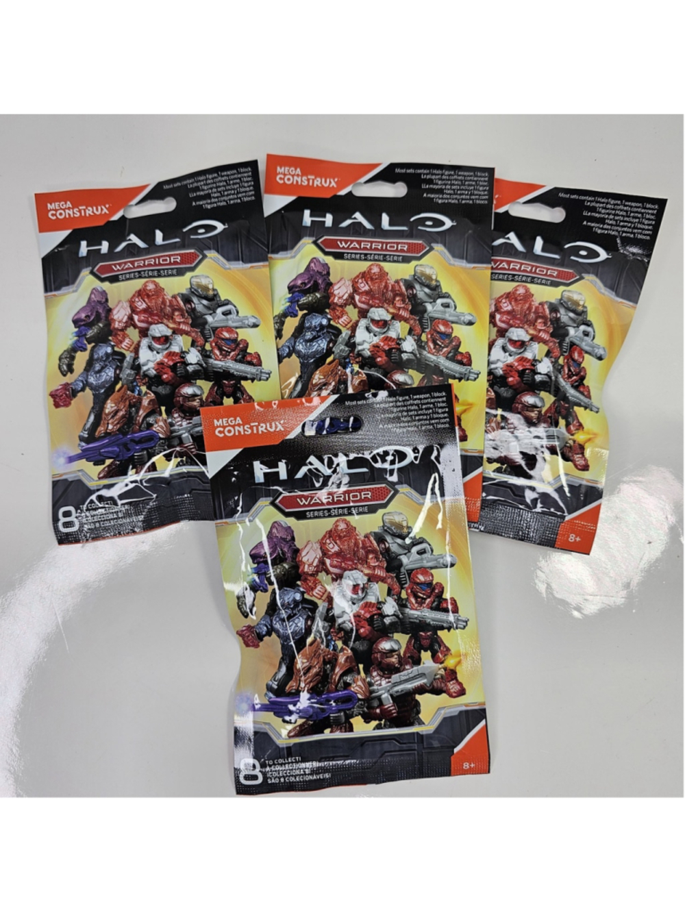 SEALED Mega Construx Halo Warrior Series Blind Bags CNC84 Lot of 4 2016 NEW